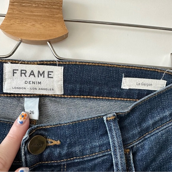 FRAME • Le Garçon West Drive Straight Leg Boyfriend Jeans - Picture 8 of 9